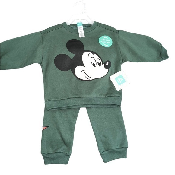 Disney Baby 18M Green Sweatsuit NWT - Picture 1 of 5